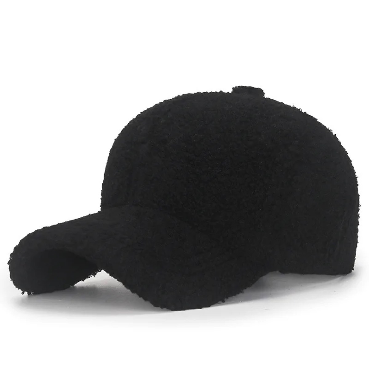 Teddy Fleece Modern Cap - Black